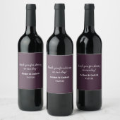 Étiquette Pour Bouteilles De Vin Sangria violet Mariage couleur solide (Bouteilles)