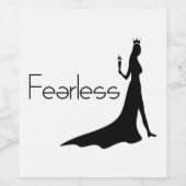 Étiquette Pour Bouteilles De Vin Sans peur (Étiquettes simples)