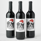Étiquette Pour Bouteilles De Vin Santa Bernese Mountain Dog Berner Bmd Ugly Christm (Bouteilles)