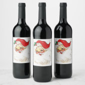 Étiquette Pour Bouteilles De Vin Santa Claus (Bouteilles)