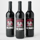 Étiquette Pour Bouteilles De Vin Santas Favori Homo Gay Christmas LGBTQ Pride (Bouteilles)