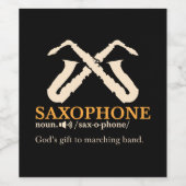 Étiquette Pour Bouteilles De Vin Saxophone - Saxophone - Définition (Étiquettes simples)