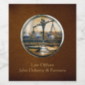 Étiquette Pour Bouteilles De Vin Scales of Justice | (Étiquettes simples)