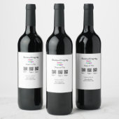 Étiquette Pour Bouteilles De Vin Scanner pour payer le logo de l'entreprise code Q (Bouteilles)