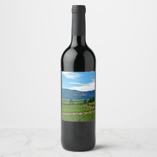 Étiquette Pour Bouteilles De Vin Scène de Napa Valley