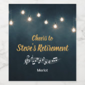 Étiquette Pour Bouteilles De Vin Scène musicale (Étiquettes simples)