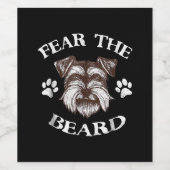 Étiquette Pour Bouteilles De Vin Schnauzer Fear Beard (Étiquettes simples)