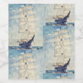 Étiquette Pour Bouteilles De Vin Schooner (Étiquettes simples)