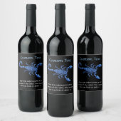 Étiquette Pour Bouteilles De Vin Scorpion bleu (Bouteilles)