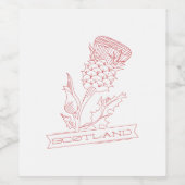 Étiquette Pour Bouteilles De Vin Scotland Thistle (Étiquettes simples)