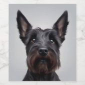 Étiquette Pour Bouteilles De Vin Scottish Terrier (Étiquettes simples)