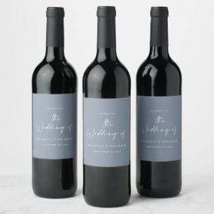 Étiquette Pour Bouteilles De Vin Script décontracté moderne typographie noire vin m