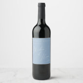 Étiquette Pour Bouteilles De Vin Script Whimsical | Proposition Blue Matron Of Hono (Devant)