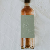 Étiquette Pour Bouteilles De Vin Script Whimsical | Sage Matron D'Honneur Propositi