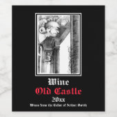 Étiquette Pour Bouteilles De Vin Sculpture du château Crayon Art (Étiquettes simples)