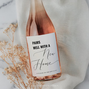 Étiquette Pour Bouteilles De Vin Se marie bien avec un cadeau de pendaison de créma
