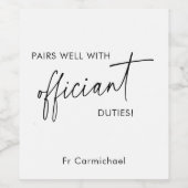 Étiquette Pour Bouteilles De Vin Se Paire Bien Avec Les Fonctions Officielles Cadea (Étiquettes simples)