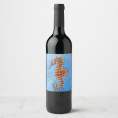 Étiquette Pour Bouteilles De Vin Seahorse (Devant)