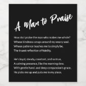 Étiquette Pour Bouteilles De Vin Sentiments : "Un homme à louer" (Étiquettes simples)