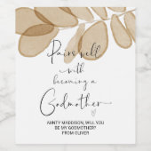 Étiquette Pour Bouteilles De Vin Serez-Vous Ma Godmère Nouveau Faire-part Bébé Gagn (Étiquettes simples)