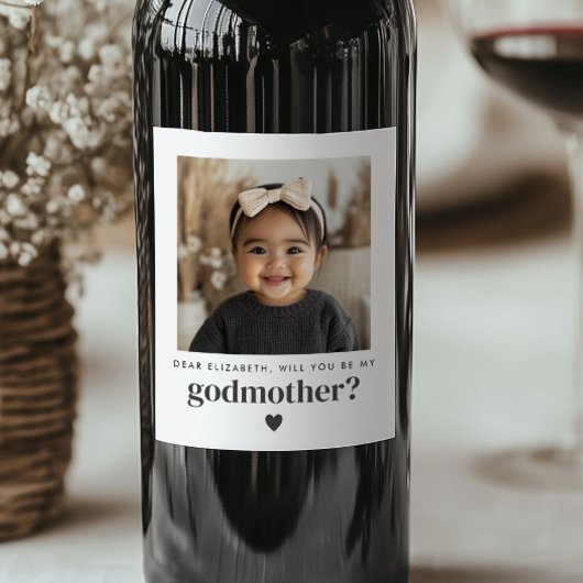 Étiquette Pour Bouteilles De Vin Serez-Vous Ma Proposition De Photo Godmère