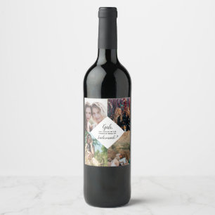Étiquette Pour Bouteilles De Vin Serez-Vous Ma Proposition D'Épouse Photo Collage