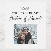 Étiquette Pour Bouteilles De Vin Serez-vous mon chef d'honneur Proposition personna (Étiquettes simples)