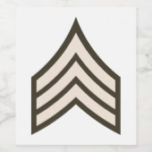 Étiquette Pour Bouteilles De Vin Sergent d'armée (Étiquettes simples)