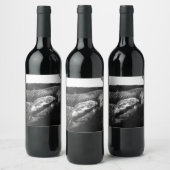 Étiquette Pour Bouteilles De Vin Serpent noir et blanc (Bouteilles)