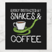 Étiquette Pour Bouteilles De Vin Serpents et café (Étiquettes simples)