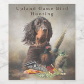 Étiquette Pour Bouteilles De Vin Setter Gordon  (Étiquettes simples)