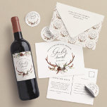 Étiquette Pour Bouteilles De Vin Sexe floral de cerf rustique révéler baby shower<br><div class="desc">Bois de cerf rustique aquarelle fleurie genre révèlent le design de la fête baby shower. Avec une belle illustration aquarelle et écriture manuscrite. Ce design moderne est sûr de définir le style de votre prochaine fête.</div>