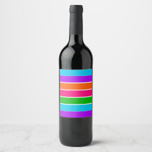 Étiquette Pour Bouteilles De Vin Sherbet Stripes