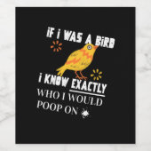 Étiquette Pour Bouteilles De Vin Si j'étais un oiseau (Étiquettes simples)