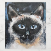 Étiquette Pour Bouteilles De Vin Siamese cat (Étiquettes simples)