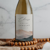 Étiquette Pour Bouteilles De Vin Sierra Dusk | Mariage Sunset de Desert Mountain