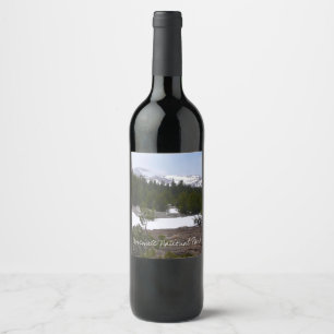 Étiquette Pour Bouteilles De Vin Sierra Nevada Montagnes et neige à Yosemite