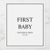 Étiquette Pour Bouteilles De Vin Signez Le Mariage Vin Milestone First Baby Guest (Étiquettes simples)