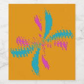 Étiquette Pour Bouteilles De Vin Simple Abstrait Papillon Motif Messy Vol (Étiquettes simples)