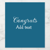 Étiquette Pour Bouteilles De Vin Simple congratulation graduation add your (Étiquettes simples)