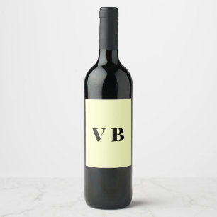 Étiquette Pour Bouteilles De Vin simple couleur pastel personnalisée minimale solid