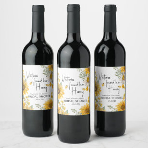 Étiquette Pour Bouteilles De Vin Simple Elle a trouvé sa Baby Shower de mariage abe