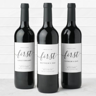 Étiquette Pour Bouteilles De Vin Simple encouragements à votre première personnalis