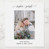 Étiquette Pour Bouteilles De Vin Simple et élégant | Photo Minimal Enregistrer la d (Étiquettes simples)