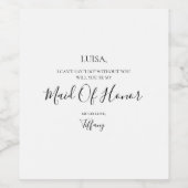 Étiquette Pour Bouteilles De Vin Simple Et Élégante Proposition D'Honneur (Étiquettes simples)