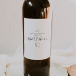 Étiquette Pour Bouteilles De Vin Simple Et Élégante Proposition D'Honneur<br><div class="desc">Cette simple et élégante domestique d'honneur proposition vin étiquette est parfait pour votre classique moderne minimaliste neutre noir et blanc mariage. Le design est composé d'une police contemporaine minimale de base et d'une calligraphie de script élégant et délicat. Il est sûr de compléter votre classe cravate noire automne, été, printemps...</div>