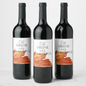 Étiquette Pour Bouteilles De Vin Simple étiquette Rustique de Thanksgiving. Étiquet (Bouteilles)