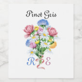 Étiquette Pour Bouteilles De Vin Simple Garden Spring Daisy Wildflower Minimal (Étiquettes simples)