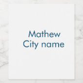 Étiquette Pour Bouteilles De Vin simple lettre initiale monogramme ajouter votre no (Étiquettes simples)