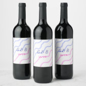 Étiquette Pour Bouteilles De Vin SIMPLE MINIMAL ajouter votre nom de couple nom de (Bouteilles)